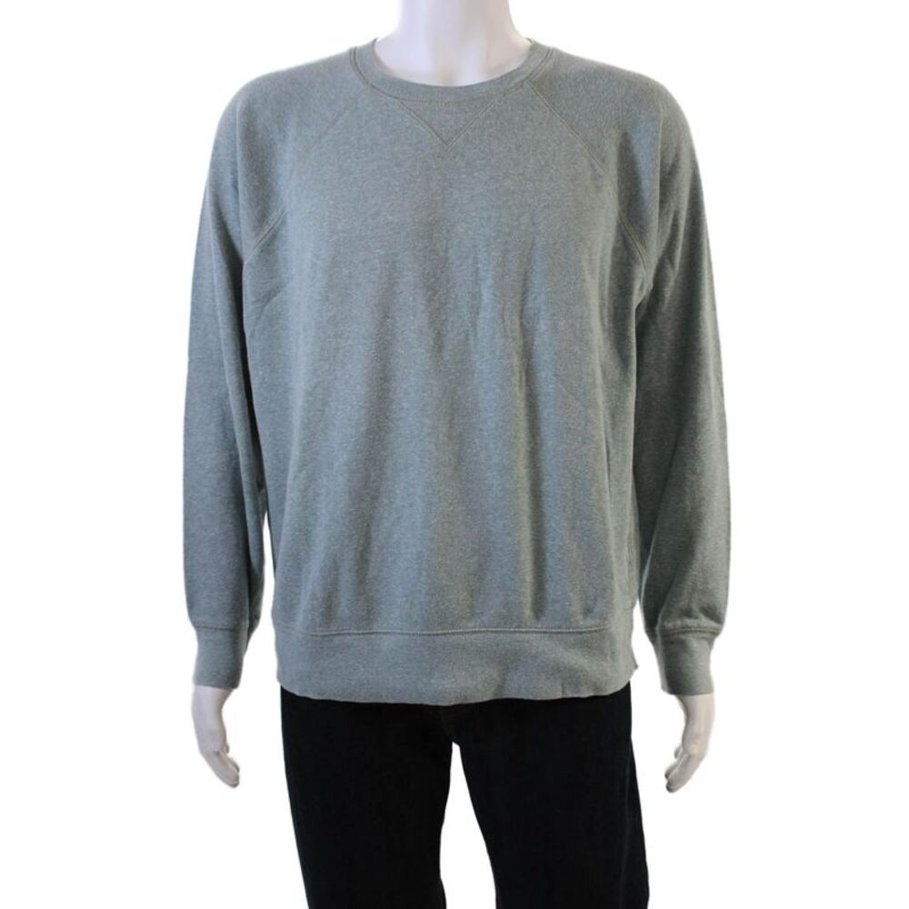 J Crew Men Pullover Sweatshirt Gray Crewneck Long Sleeve Size L